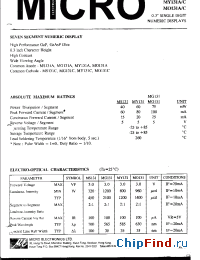 Datasheet MG131C manufacturer Micro Electronics