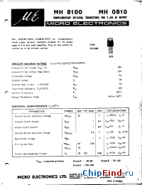 Datasheet MH0810 manufacturer Micro Electronics