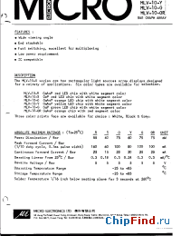 Datasheet MLV-10-Y manufacturer Micro Electronics