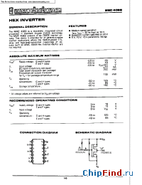 Datasheet MMC4069 manufacturer Micro Electronics