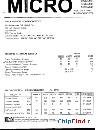 Datasheet MO136A manufacturer Micro Electronics