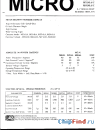 Datasheet MO141A manufacturer Micro Electronics