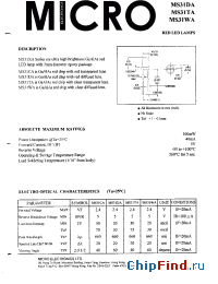 Datasheet MS31DA manufacturer Micro Electronics
