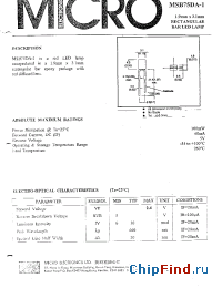 Datasheet MSB75DA-1 manufacturer Micro Electronics