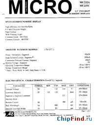 Datasheet MU232C manufacturer Micro Electronics