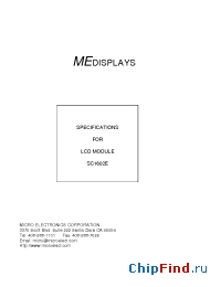 Datasheet SC1602E manufacturer Micro Electronics