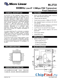 Datasheet DS2722-F-03 manufacturer Micro Linear