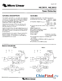 Datasheet ML2031IP manufacturer Micro Linear