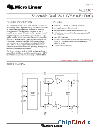 Datasheet ML2330ES-5 manufacturer Micro Linear