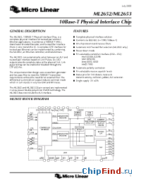 Datasheet ML2652 manufacturer Micro Linear