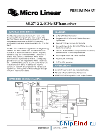 Datasheet ML2712 производства Micro Linear