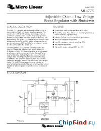 Datasheet ML4775ES manufacturer Micro Linear