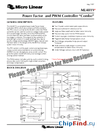 Datasheet ML4819CP manufacturer Micro Linear