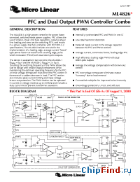 Datasheet ML4826CS-1 manufacturer Micro Linear