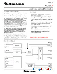Datasheet ML4830CP manufacturer Micro Linear