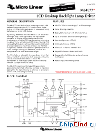 Datasheet ML4877 manufacturer Micro Linear