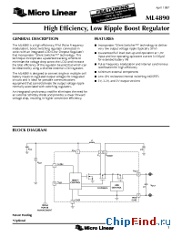 Datasheet ML4890CS-3 manufacturer Micro Linear