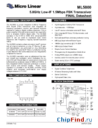 Datasheet ML5800DM-T manufacturer Micro Linear