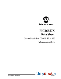 Datasheet 16F877 manufacturer Microchip