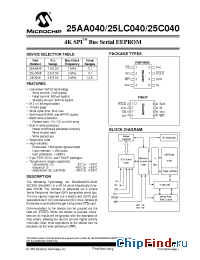Datasheet 24AA040-IST manufacturer Microchip