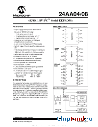 Datasheet 24AA08/SN manufacturer Microchip