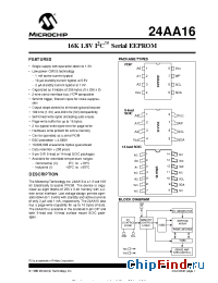 Datasheet 24AA16SN manufacturer Microchip