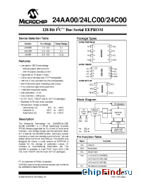 Datasheet 24C00-SN manufacturer Microchip