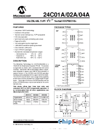 Datasheet 24C01A manufacturer Microchip