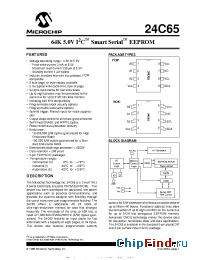 Datasheet 24C65-ESM manufacturer Microchip