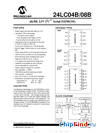 Datasheet 24CO08B-SN manufacturer Microchip