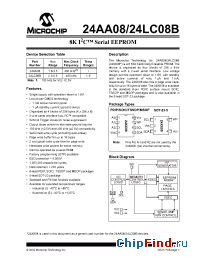 Datasheet 24LC08B-I manufacturer Microchip
