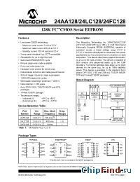 Datasheet 24LC128T-I/SM manufacturer Microchip
