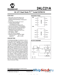 Datasheet 24LC21A-P manufacturer Microchip