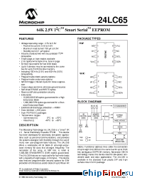 Datasheet 24LC65I manufacturer Microchip