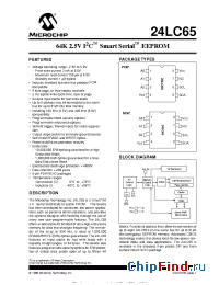 Datasheet 24LC65-SM manufacturer Microchip