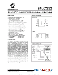 Datasheet 24LCS52 manufacturer Microchip