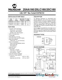 Datasheet 25AA160-I/P manufacturer Microchip