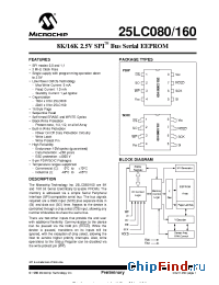 Datasheet 25LC080 manufacturer Microchip