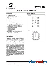 Datasheet 27C128-12I/P manufacturer Microchip
