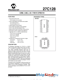 Datasheet 27C128-15I/P manufacturer Microchip