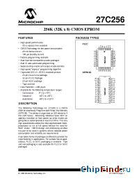 Datasheet 27C256-10E manufacturer Microchip