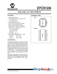 Datasheet 27C512A-10E manufacturer Microchip