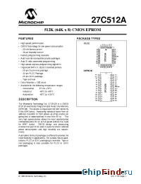 Datasheet 27C512A-10I manufacturer Microchip