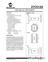 Datasheet 27C512A-12ISO manufacturer Microchip