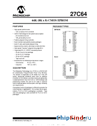 Datasheet 27C64-12I manufacturer Microchip