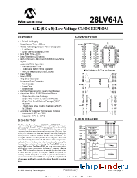 Datasheet 28LV64A-FT-30/SO производства Microchip