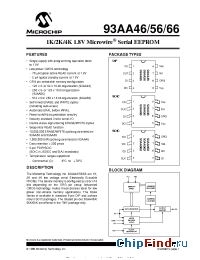 Datasheet 93AA46-P manufacturer Microchip
