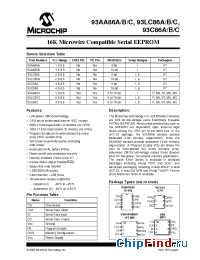 Datasheet 93AA86B manufacturer Microchip