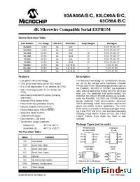 Datasheet 93C66BXEMS manufacturer Microchip