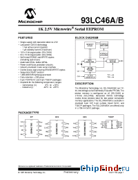 Datasheet 93LC46A-ISN manufacturer Microchip